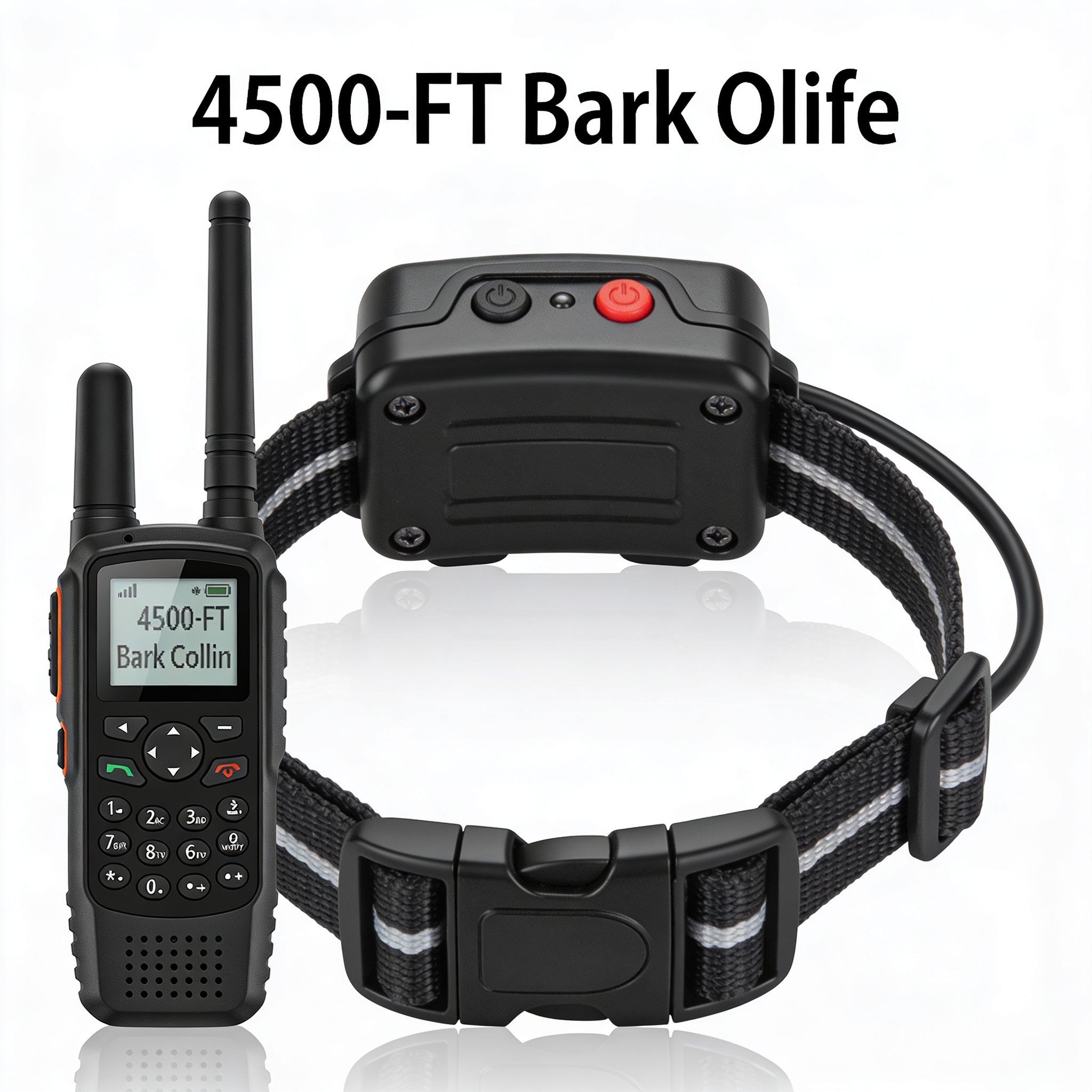 cataccessori Адказ Gemini2 in 1 Dog Bark and Shock Collar - 4500FT Bark Collar with Remote, Voiceprint Recognition, Beep/Vibration/Shock Modes, 8 Sensitivity Levels, IP67 Waterproof, Portable Training Collar for 5-120lbs Dogs